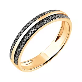 Кольцо из красного золота с бриллиантами 11-9396-11-61