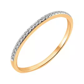 Кольцо из красного золота с бриллиантами 11-9400-11-02