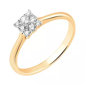 Кольцо из красного золота с бриллиантами 11-9401-11-02