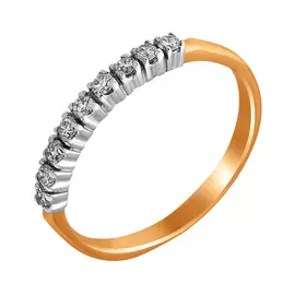 Кольцо из красного золота с бриллиантами 1.04.0155