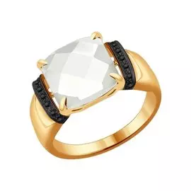 Кольцо из красного золота с бриллиантами 6015044 №16 61