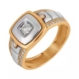 Кольцо из красного золота с бриллиантами 960588к