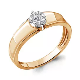 Кольцо из красного золота с бриллиантами 962796к