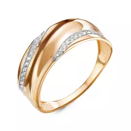 Кольцо из красного золота с бриллиантами БР111264