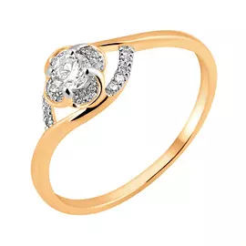 Кольцо из красного золота с бриллиантами DRE3800R01MH14R