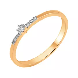 Кольцо из красного золота с бриллиантами EKS021R-11-02