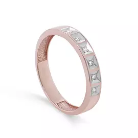 Кольцо из красного золота с бриллиантами и эмалью 11-01440-1000 №12-21