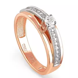 Кольцо из красного золота с бриллиантами и эмалью 11-0458-1000 №15-20