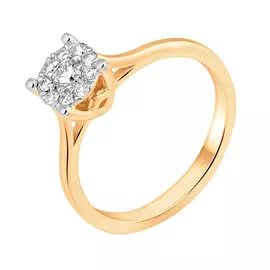 Кольцо из красного золота с бриллиантами S00149R-11-02