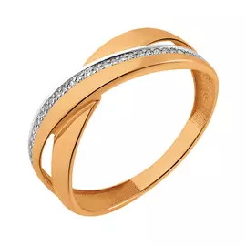 Кольцо из красного золота с бриллиантом П1-051-11-02