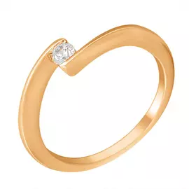 Кольцо из красного золота с бриллиантом У11-0646-11-02