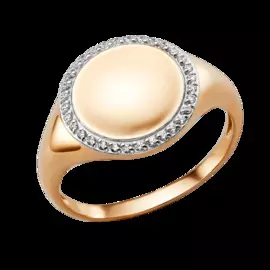 Кольцо из красного золота с фианитами 013131-1102