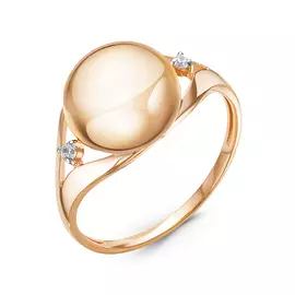 Кольцо из красного золота с фианитами 116884