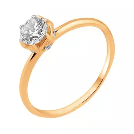 Кольцо из красного золота с фианитами 11-1467-11-01