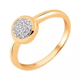 Кольцо из красного золота с фианитами 11-1557-11-01