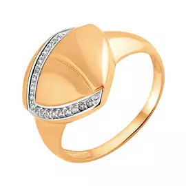 Кольцо из красного золота с фианитами 11-1562-11-01