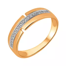 Кольцо из красного золота с фианитами 11-1915-11-01