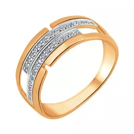 Кольцо из красного золота с фианитами 11-1931-11-01