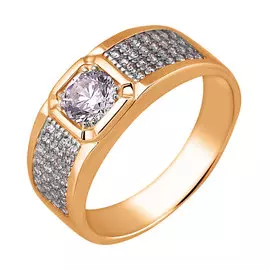 Кольцо из красного золота с фианитами 13-0269-11-01