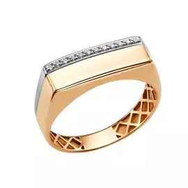 Кольцо из красного золота с фианитами 900451-1102