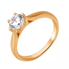 Кольцо из красного золота с фианитом 11-0660-11-01