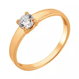 Кольцо из красного золота с фианитом 11-0977-11-01