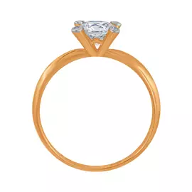 Кольцо из красного золота с фианитом 4190