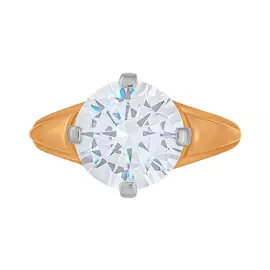 Кольцо из красного золота с фианитом 63946А