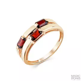 Кольцо из красного золота с гранатами 01-2-836-0300-010