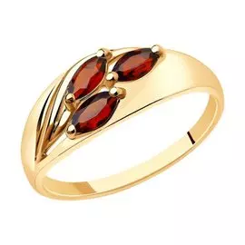 Кольцо из красного золота с гранатами 37716211