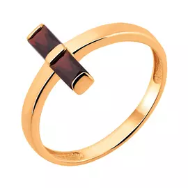 Кольцо из красного золота с гранатами к3934V22