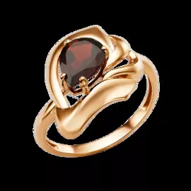 Кольцо из красного золота с гранатом 009851-1350