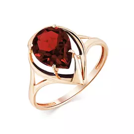 Кольцо из красного золота с гранатом 01-3-129-7000-010