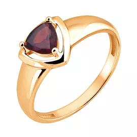 Кольцо из красного золота с гранатом 11-0891-11-08