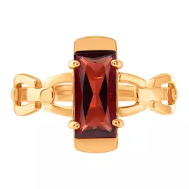 Кольцо из красного золота с гранатом к1125V22