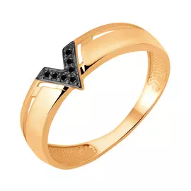 Кольцо из красного золота с наношпинелью 11-1546-11-61