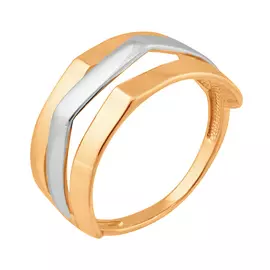 Кольцо из красного золота с родированием 10-0989-10-00