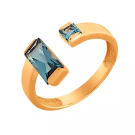 Кольцо из красного золота с топазами к3933V52