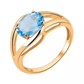 Кольцо из красного золота с топазом 11-1658-11-10