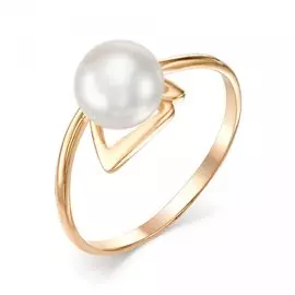 Кольцо из красного золота с жемчугом 21013A1