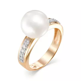Кольцо из красного золота с жемчугом 31024A1