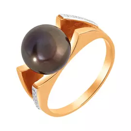 Кольцо из красного золота с жемчугом 31299A2