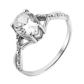 Кольцо из серебра куб. цирконий 33-11009