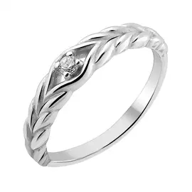 Кольцо из серебра куб. цирконий 33-11014