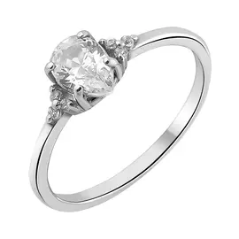 Кольцо из серебра куб. цирконий 33-11159