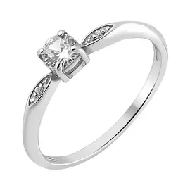 Кольцо из серебра куб. цирконий 33-11192