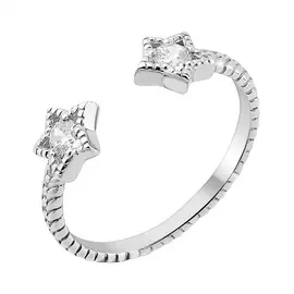 Кольцо из серебра куб. цирконий 33-16007