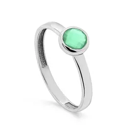 Кольцо из серебра с алпанитом с родированием 11-312-60400