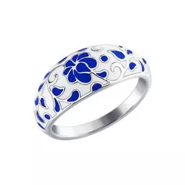 Кольцо из серебра с эмалью 94011112