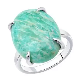 Кольцо из серебра с амазонитом 83010088